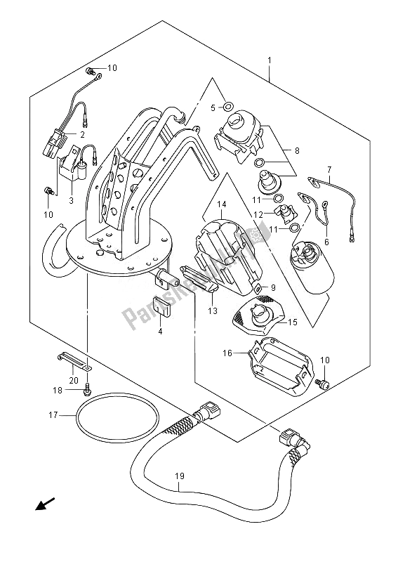 Todas las partes para Bomba De Combustible de Suzuki GSF 1250 SA Bandit 2014