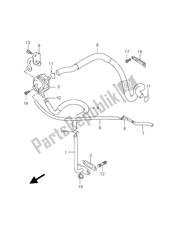 All parts for the 2nd Air of the Suzuki GZ 250 Marauder 2005