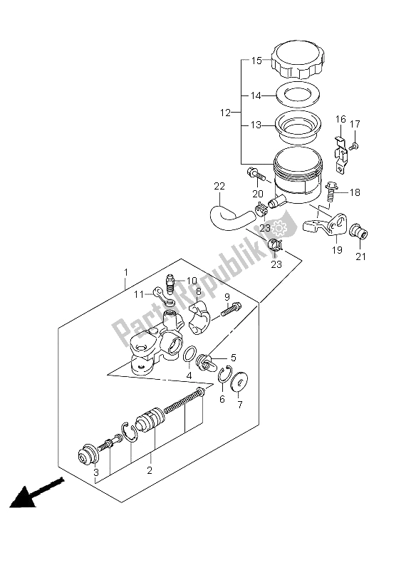 Todas las partes para Cilindro Maestro Delantero de Suzuki GSX R 750 2008