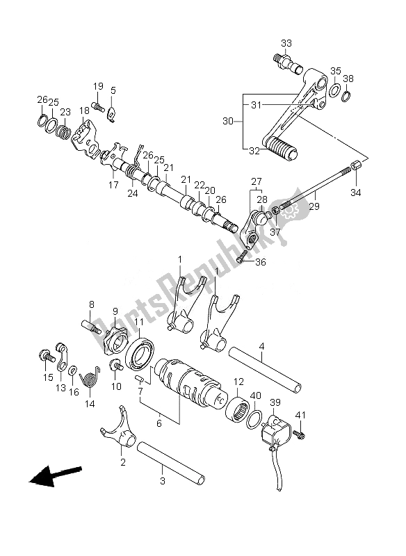 Tutte le parti per il Cambio Di Marcia del Suzuki GSR 600A 2010