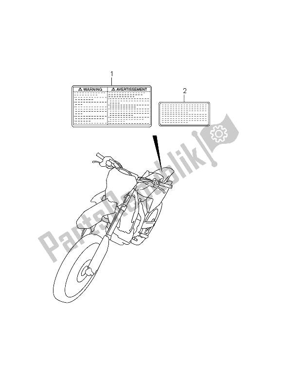 All parts for the Label (e28) of the Suzuki RMX 450Z 2011