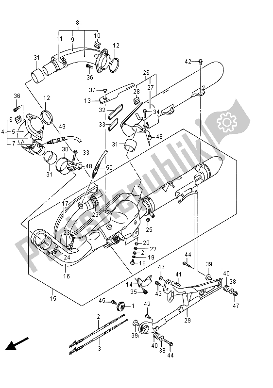 Toutes les pièces pour le Silencieux (vzr1800bz E19) du Suzuki VZR 1800 BZ M Intruder 2015