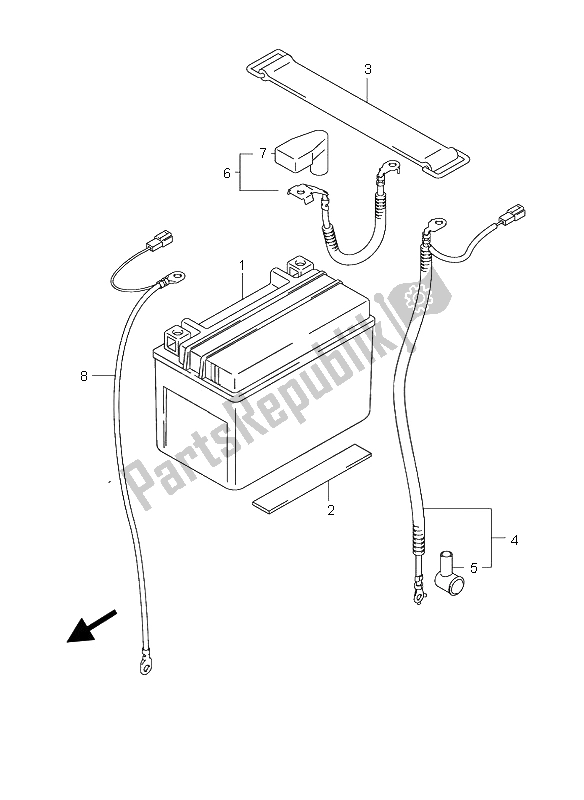 All parts for the Battery of the Suzuki UH 125 Burgman 2006