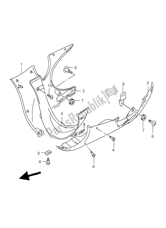 Todas las partes para Bajo Carenado de Suzuki GSX 600F 1999