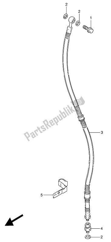 All parts for the Front Brake Hose of the Suzuki VS 800 GL Intruder 1992