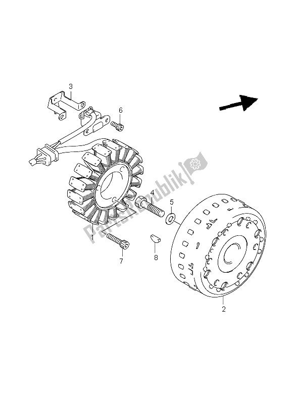 Todas las partes para Magneto de Suzuki DL 650A V Strom 2009