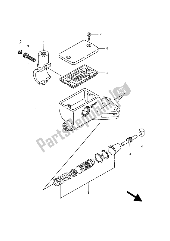 Todas las partes para Cilindro De Embrague (vs1400glf) de Suzuki VS 1400 Glpf Intruder 1992