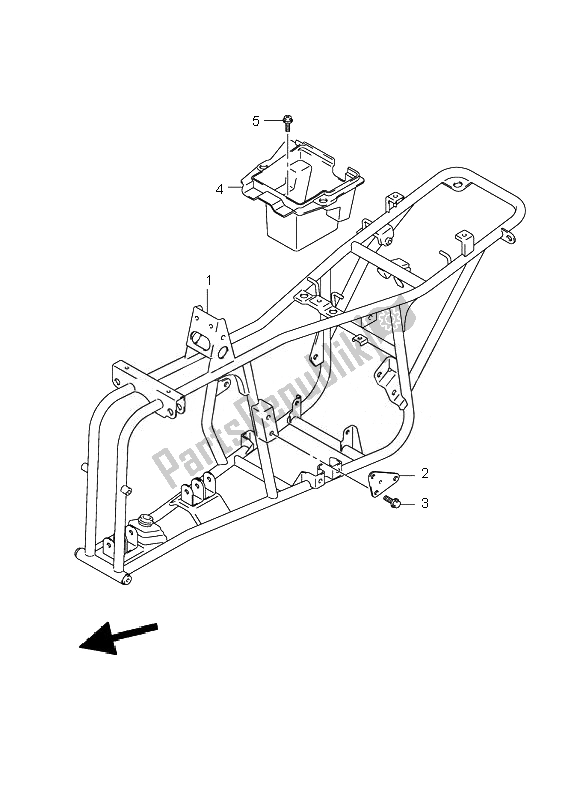 All parts for the Frame of the Suzuki LT Z 50 4T Quadsport 2007