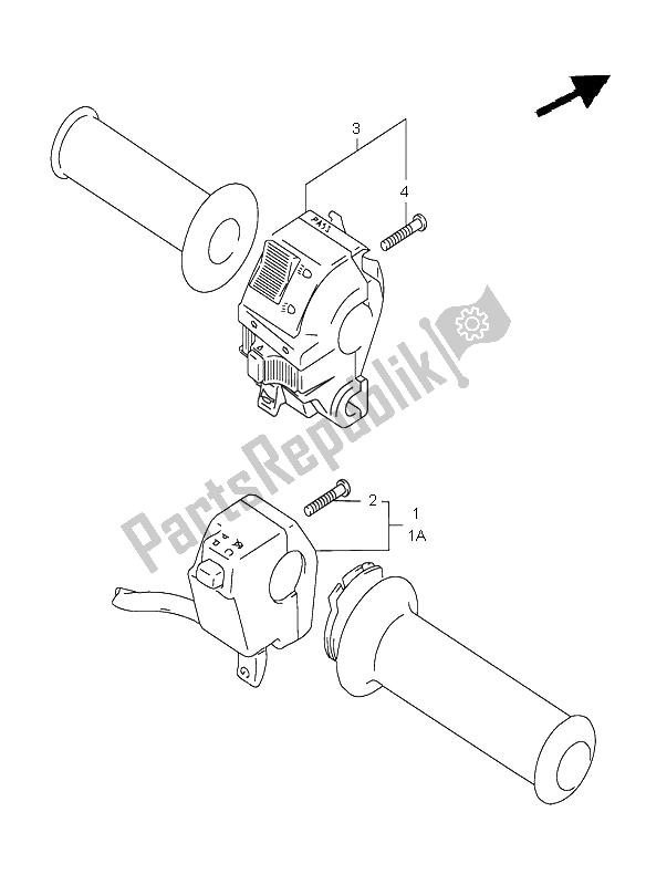 Toutes les pièces pour le Interrupteur De Poignée du Suzuki XF 650 Freewind 2001