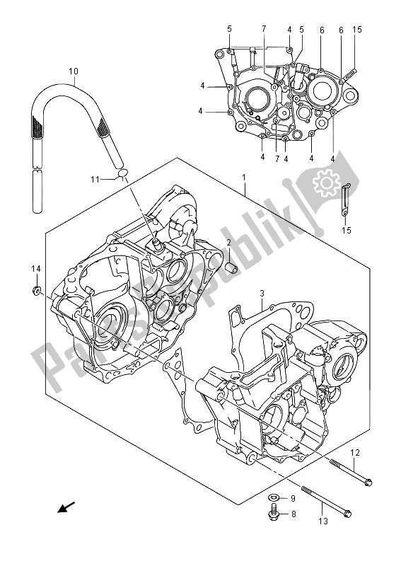 Todas as partes de Bloco Do Motor do Suzuki RM Z 450 2014