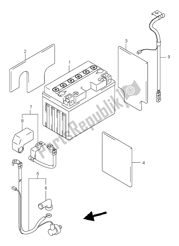 Tutte le parti per il Batteria del Suzuki TL 1000R 1998