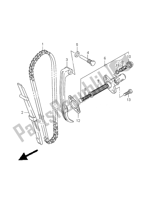 Toutes les pièces pour le Chaîne De Came du Suzuki DR Z 125 SW LW 2010