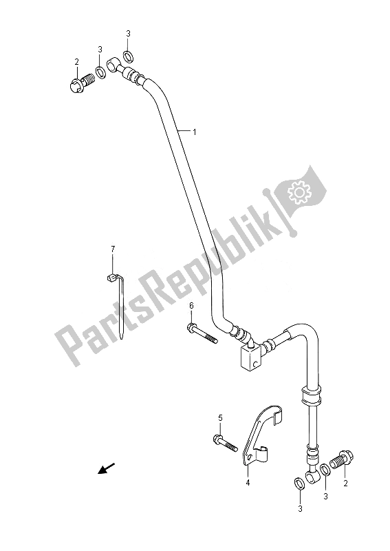 Tutte le parti per il Tubo Freno Anteriore (uh125 E19) del Suzuki UH 125A Burgman 2014