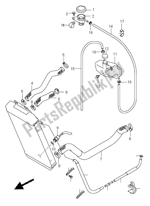 Toutes les pièces pour le Tuyau De Radiateur du Suzuki VL 800 Volusia 2002