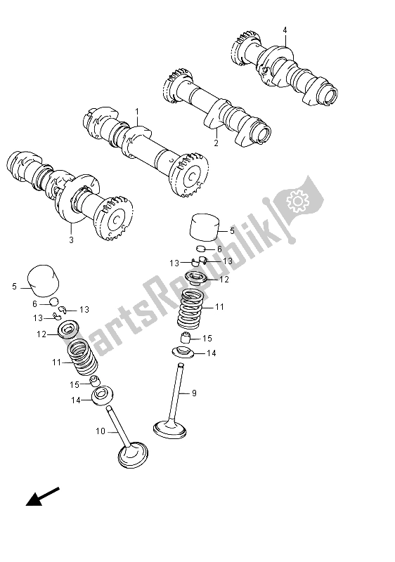 Todas las partes para árbol De Levas Y Válvula de Suzuki VZR 1800 BZ M Intruder 2015