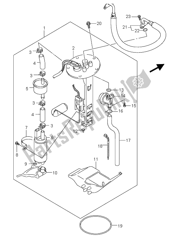 Todas las partes para Bomba De Combustible de Suzuki Burgman AN 400S 2006