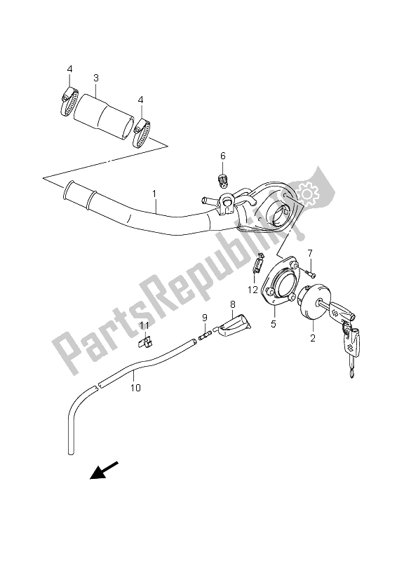 Todas las partes para Entrada De Combustible de Suzuki AN 650A Burgman Executive 2006