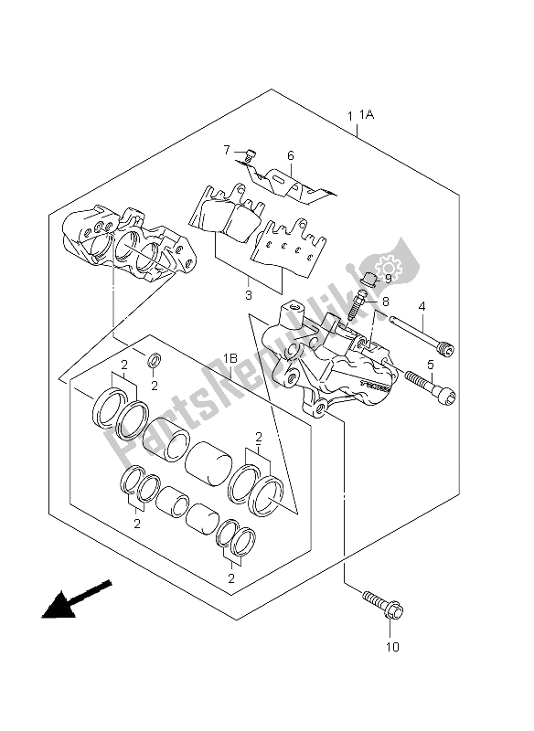 Tutte le parti per il Pinze Anteriori del Suzuki GSX R 1000 2001