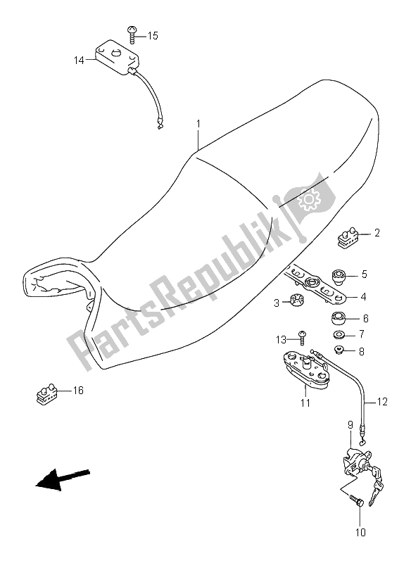 Todas las partes para Asiento de Suzuki GSX 750F 1996