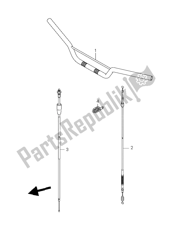 All parts for the Handlebar of the Suzuki RM 85 SW LW 2008