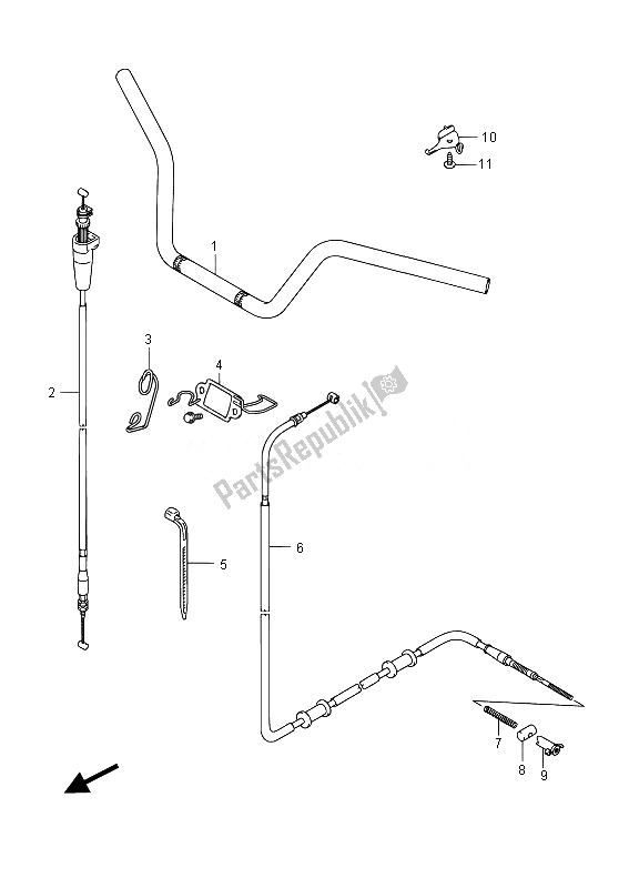 All parts for the Handlebar of the Suzuki LT A 750 XZ Kingquad AXI 4X4 2014