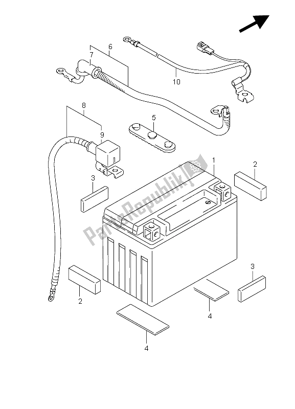 Tutte le parti per il Batteria del Suzuki LT Z 400 Quadsport Limited 2008