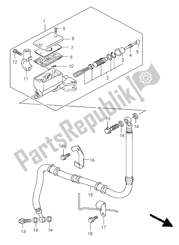 Todas las partes para Cilindro Maestro Del Embrague (sv1000-u1-u2) de Suzuki SV 1000 NS 2005