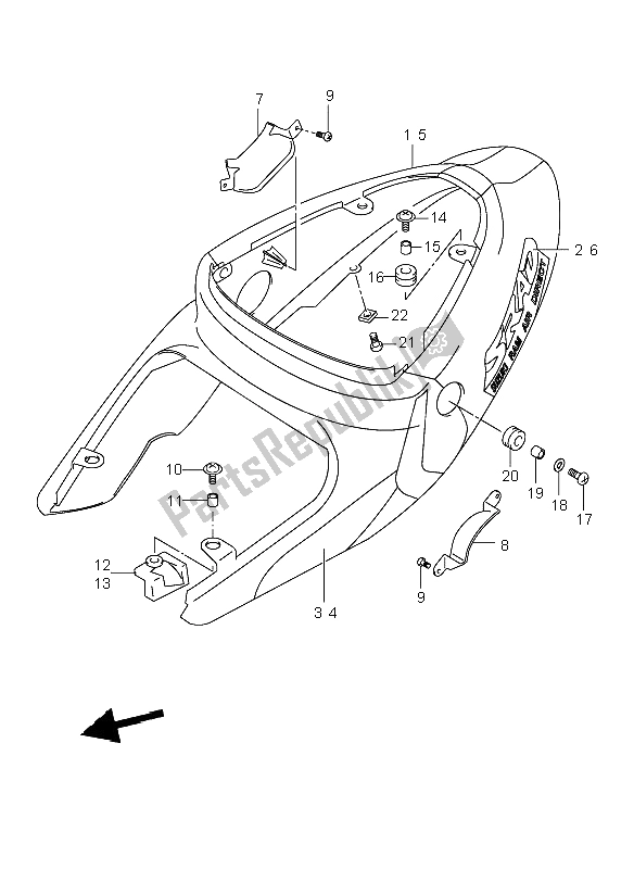 Toutes les pièces pour le Couverture De Cadre du Suzuki TL 1000R 1999