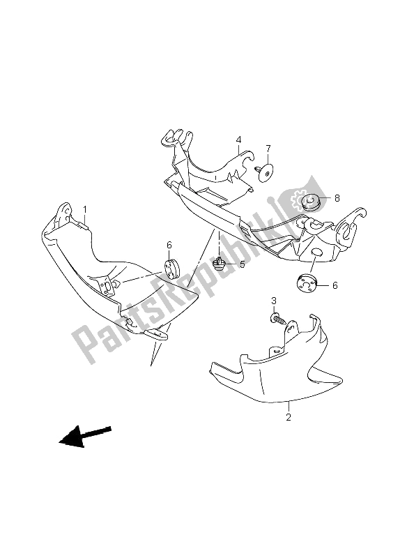 Toutes les pièces pour le Couverture De Corps De Cadre du Suzuki VZR 1800 Rnzr2 M Intruder 2009