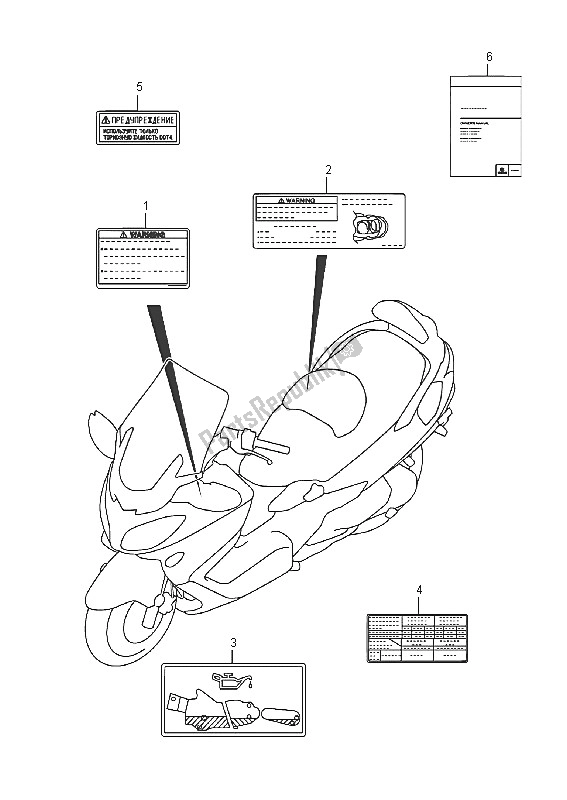 All parts for the Label (an650) of the Suzuki AN 650Z Burgman Executive 2016