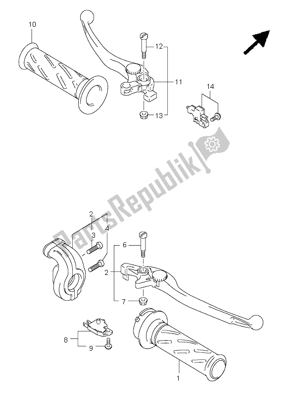 Todas las partes para Palanca De Manija (sv1000s-s1-s2) de Suzuki SV 1000 NS 2004