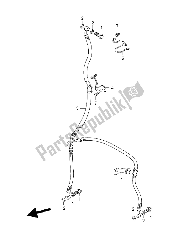 Todas las partes para Manguera Del Freno Delantero (dl650) de Suzuki DL 650A V Strom 2009