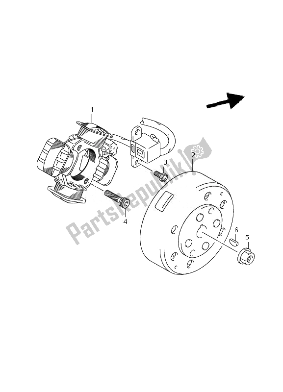 All parts for the Magneto of the Suzuki LT Z 50 4T Quadsport 2010