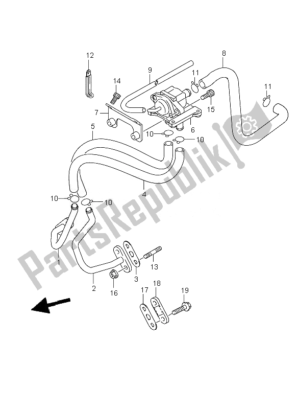 Alle onderdelen voor de 2e Lucht van de Suzuki GS 500 EF 2007