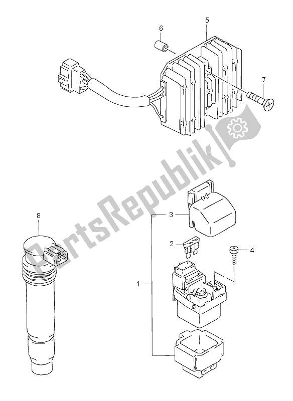 Todas las partes para Eléctrico de Suzuki GSX R 600 1998