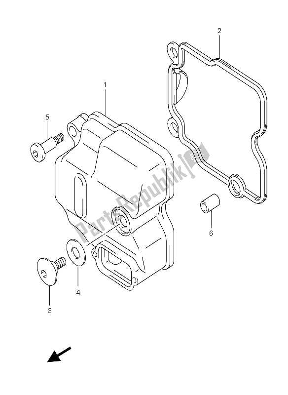 Todas las partes para Cubierta De Tapa De Cilindro de Suzuki Burgman AN 400S 2005