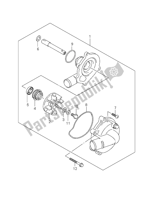 Toutes les pièces pour le Pompe à Eau du Suzuki GSX R 750 2006