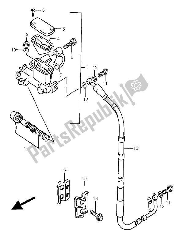 Todas las partes para Cilindro Maestro Delantero de Suzuki RM 250 1999