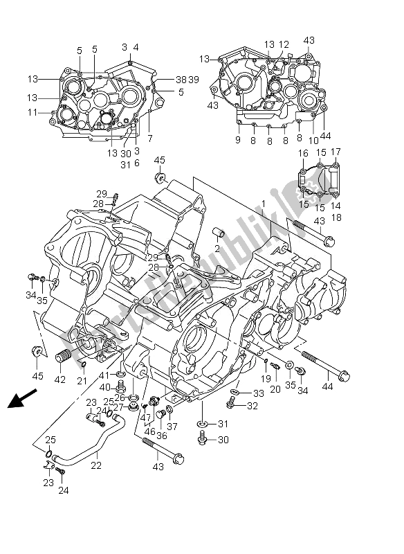 Todas las partes para Caja Del Cigüeñal de Suzuki VZ 800 Intruder 2010