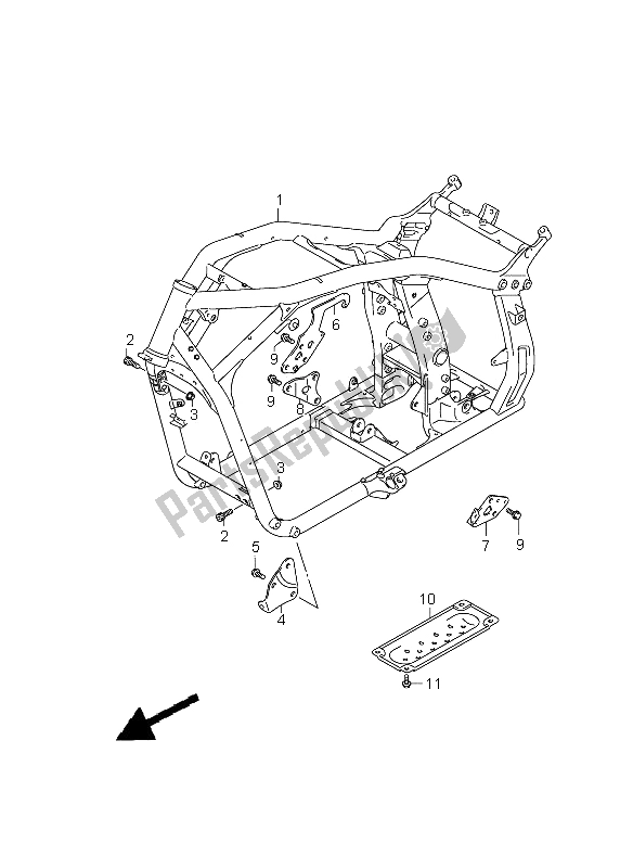 Tutte le parti per il Telaio del Suzuki VLR 1800R C 1800 Intruder 2008