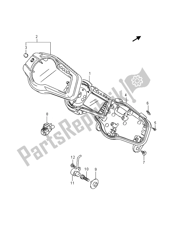 Tutte le parti per il Tachimetro del Suzuki DL 650A V Strom 2014