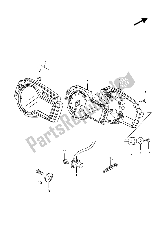 Todas as partes de Velocímetro (gsr750z) do Suzuki GSR 750 ZA 2015