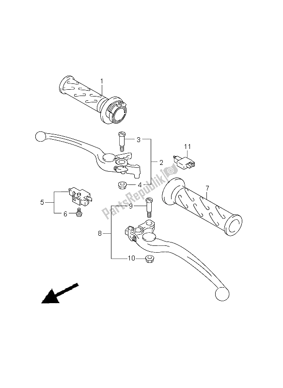 Tutte le parti per il Leva Maniglia (gsx650fa E21) del Suzuki GSX 650 FA 2011