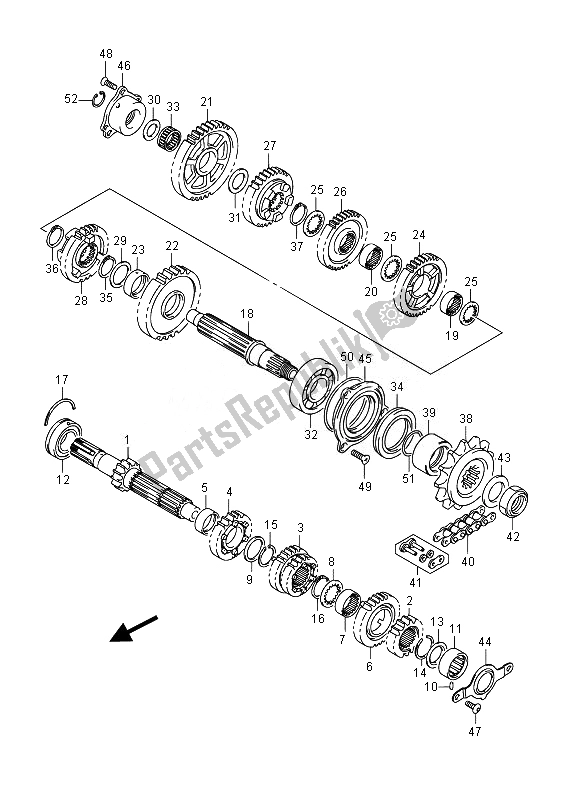 Tutte le parti per il Trasmissione del Suzuki GSX R 1000 2014