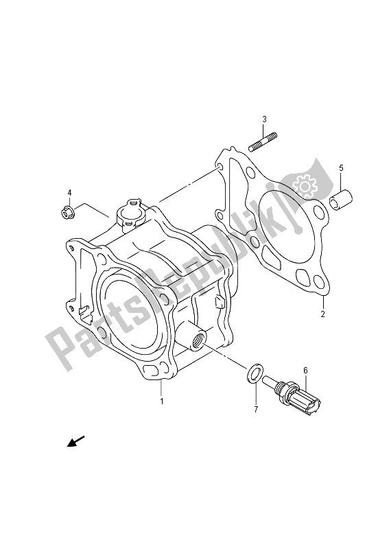 Todas as partes de Cilindro do Suzuki UH 200A Burgman 2014