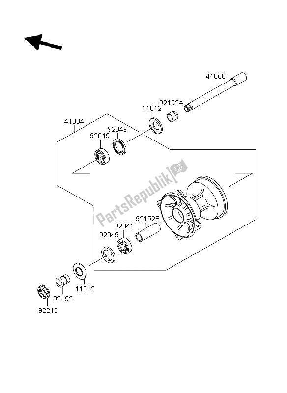 Wszystkie części do Piasta Przednia Suzuki RM Z 250 2006