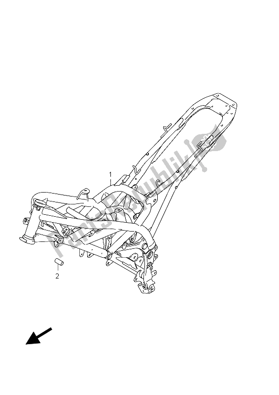 Alle onderdelen voor de Frame (sfv650 E21) van de Suzuki SFV 650A Gladius 2012