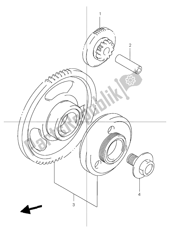 Todas as partes de Embreagem De Partida do Suzuki GSX 1200 Inazuma 2001