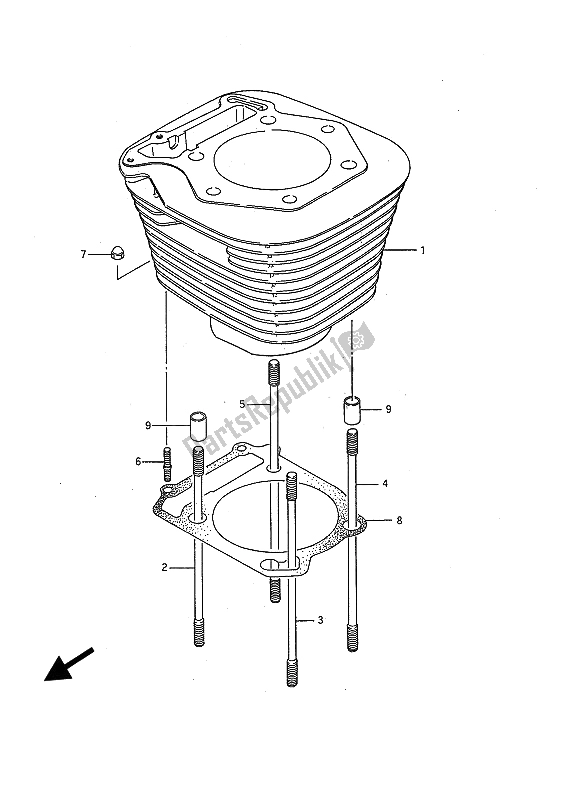 Toutes les pièces pour le Cylindre du Suzuki LS 650P Savage 1994