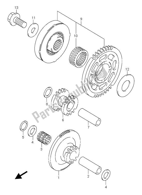 Todas as partes de Embreagem De Partida do Suzuki GSX R 750X 2005